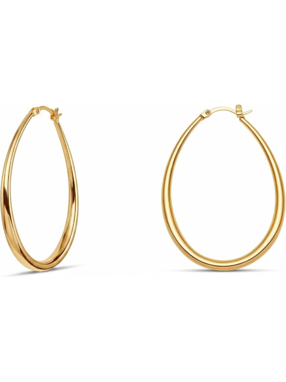 Chic Oval Hoop Earrings for Women - Stylish, Lightweight, Perfect for Any